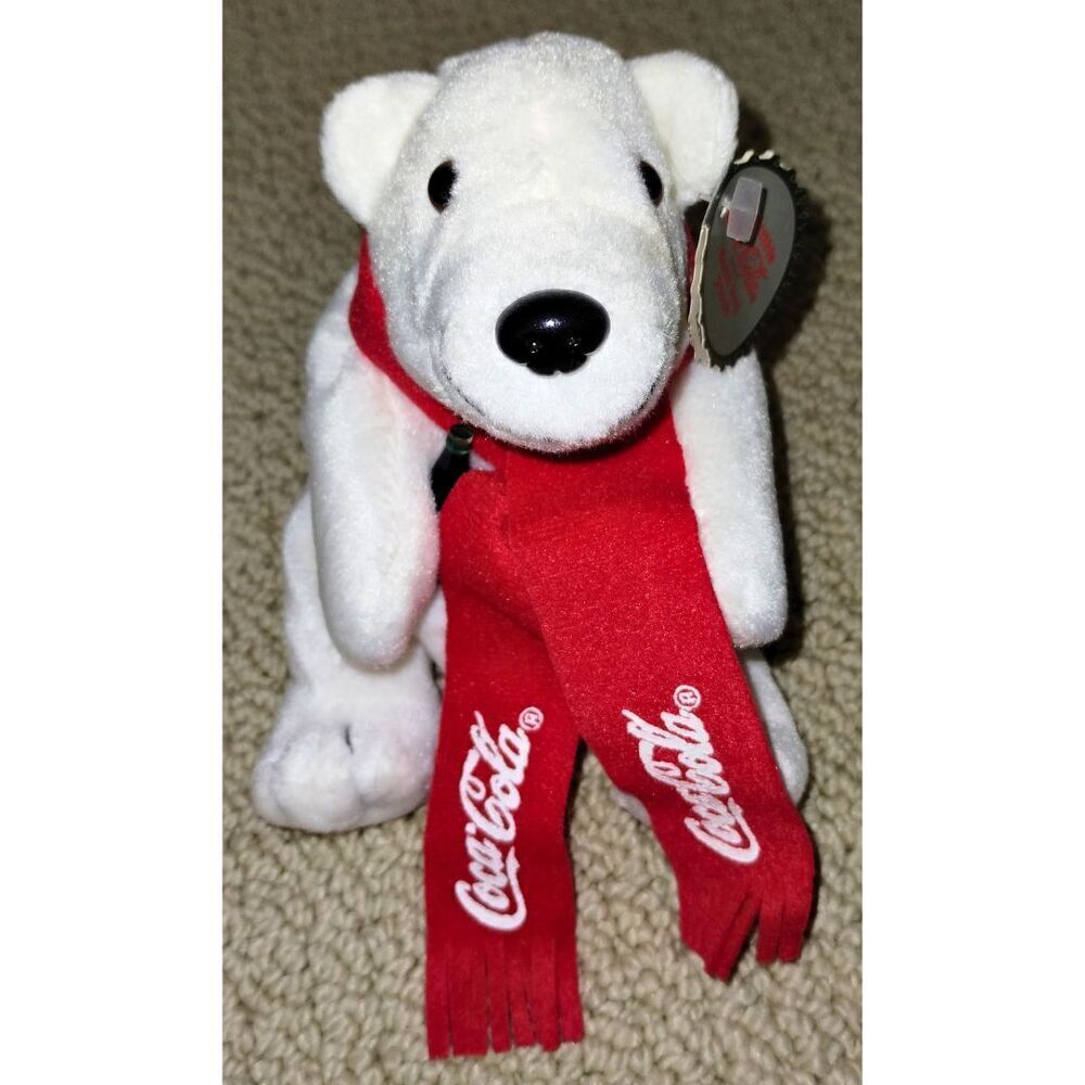 1998 Collectible Coca Cola Bean Bag Plush Polar Bear (NWT) - Picture 2 of 9